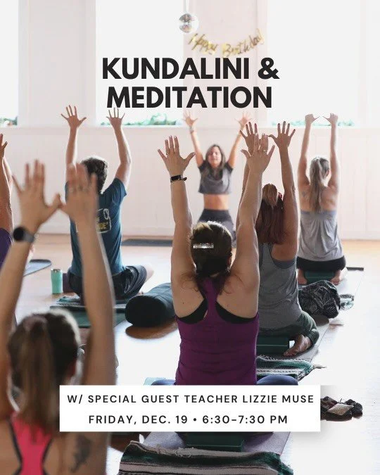 Reset, realign, and set powerful intentions for the year ahead ✨

Sat Nam: Kundalini &amp; Meditation is BACK with special guest teacher @lizziemuse! Join us this Friday, Dec 19 from 6:30&ndash;7:30pm and enjoy a space to breathe, reflect, and consci
