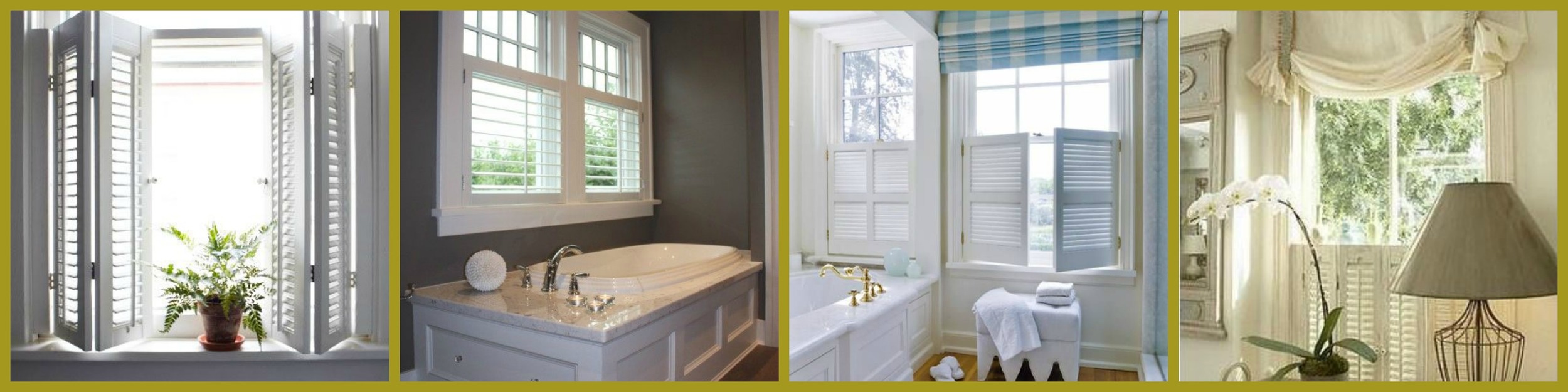 Cafe Style . Shutter placement to cover just enough of the window for privacy and light control. Add a roman-fold shade in any style to compliment your decor.... Yes, two treatments on one window, the hard and the soft of it and it is one of my favorite window covering combos.