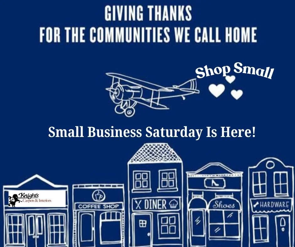 Small Business Saturday is here! Where are your shopping small?
Our showroom will be open until 2-ish.
Stop by and say Hi!
.
#smallbusinesssaturdayshopping #Knightscarpetsandinteriors #smallbusinessbigthings
