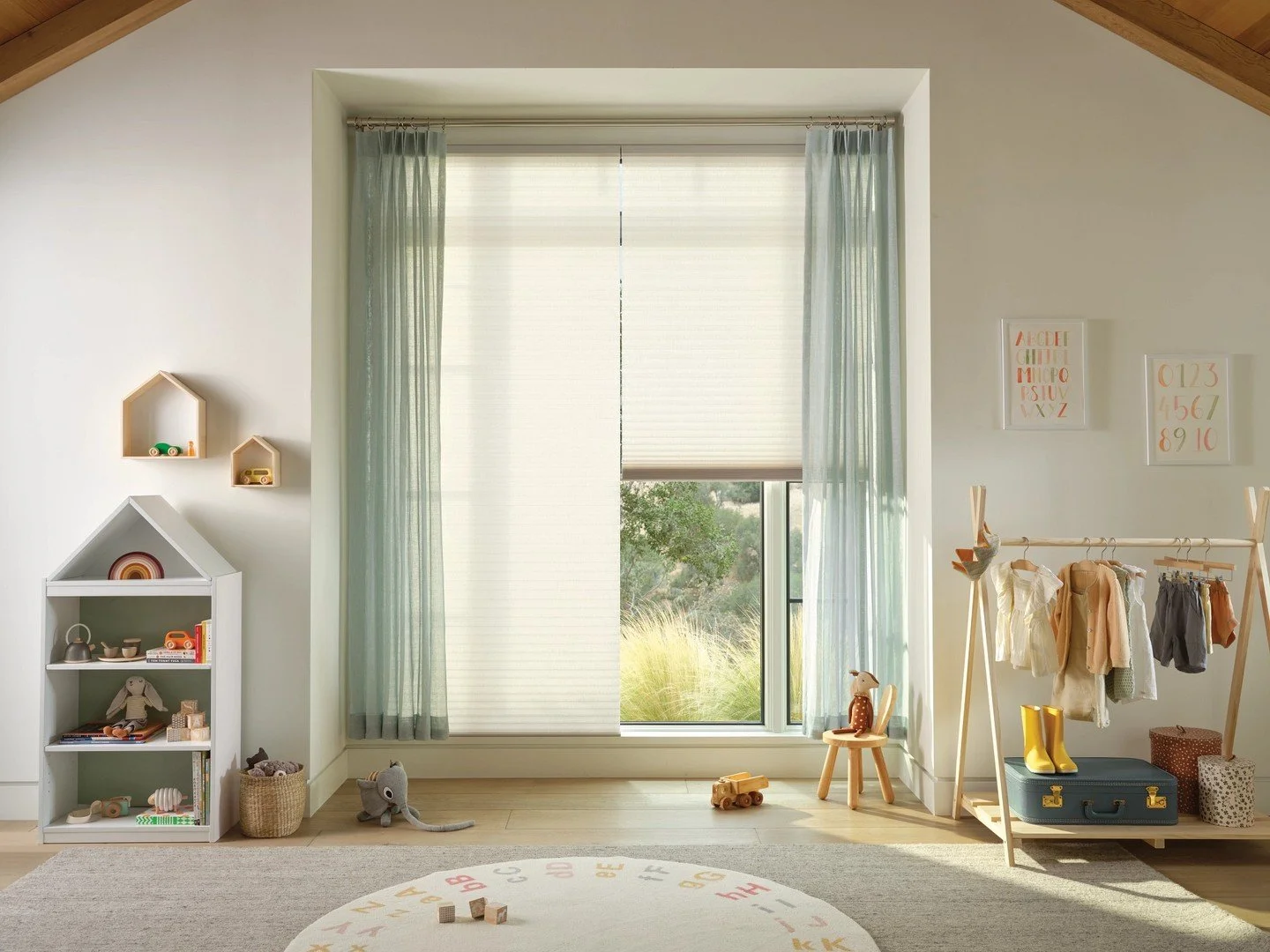 Designed for comfort, crafted for style. ✨
Duette&reg; Honeycomb Shades provide energy efficiency, light control, and a clean, modern look &mdash; perfect for any room, even the little ones&rsquo;.
Call us to get started on your custom design.
(805) 