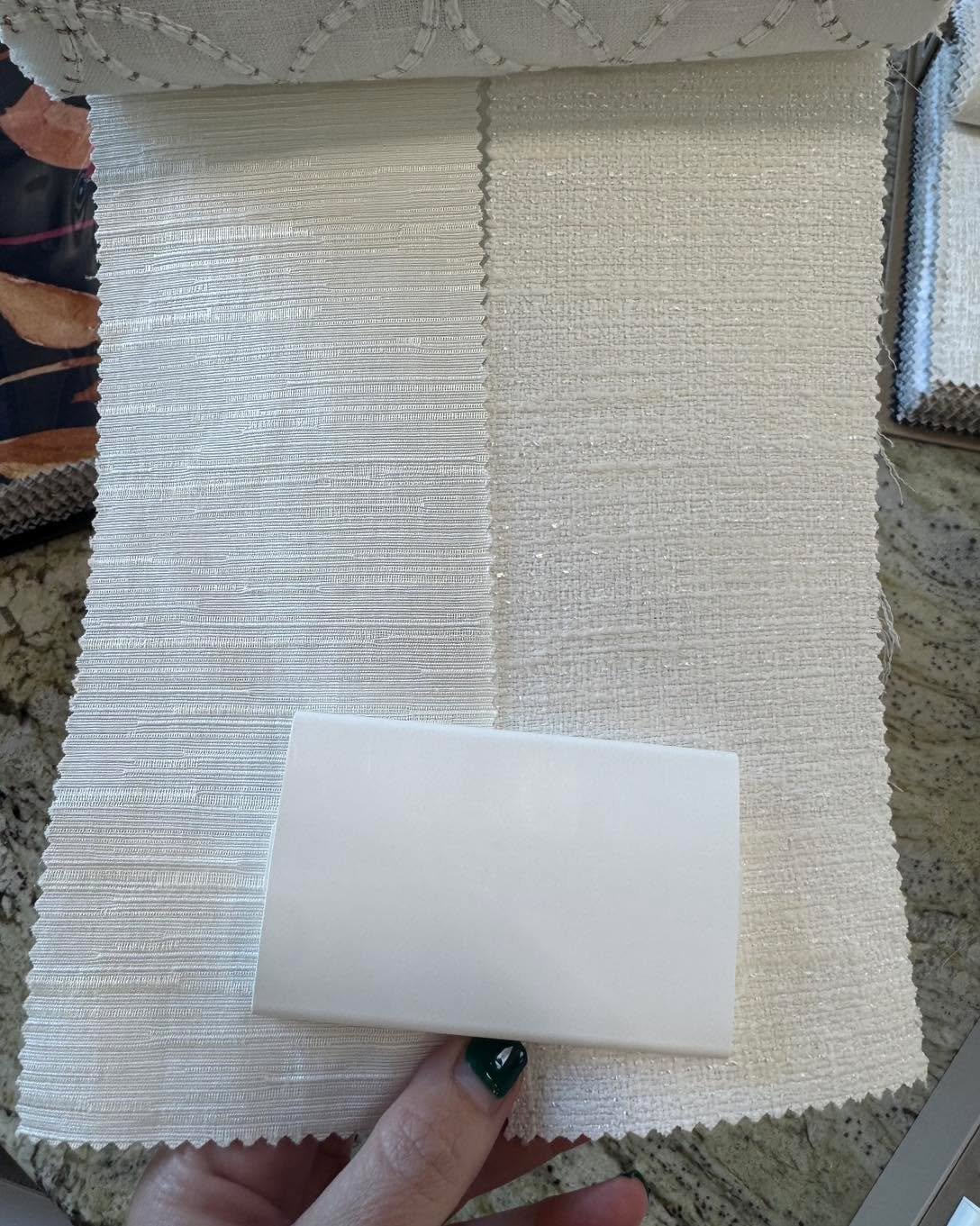 Customer: &ldquo;Hello, Knights&rdquo;
&ldquo;Hi. This is Kristen. What can I help you with?&rdquo;
Customer: &ldquo;I&rsquo;m wanting to soften up our shutters with drapery panels. Something lightweight and opaque.&rdquo;
Kristen: &ldquo;I&rsquo;ll 