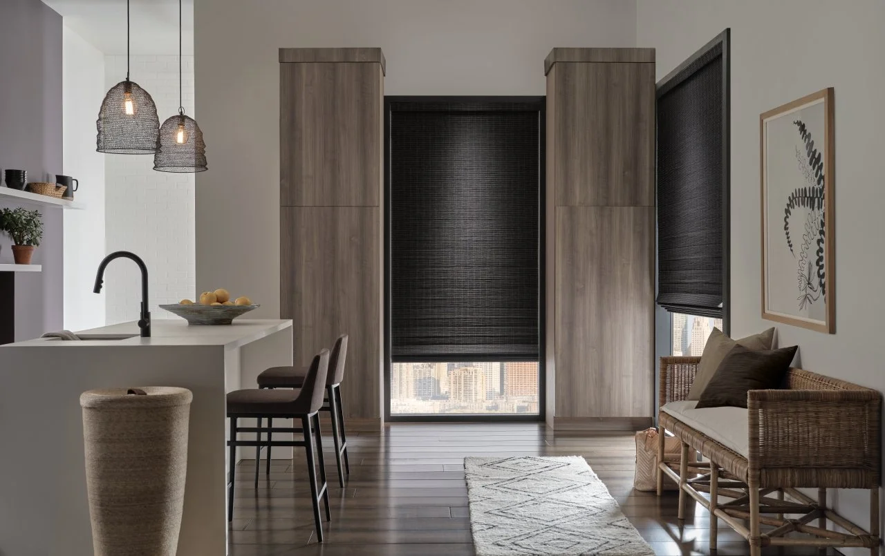 Naturally elevated.
Provenance&reg; Woven Wood Shades bring rich texture and organic beauty to your space while offering beautiful light control and privacy.
Call us at (805) 237-1400 to design your perfect look.