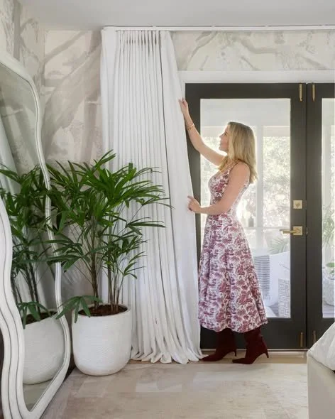 Today's Tip.  When opening and closing draperies, try not to use your hands. 
Why? Your hands have natural oils that can transfer to the drapery fabric, leaving smudges over time. When you order your drapes, be sure to order a drapery wand.
You're we