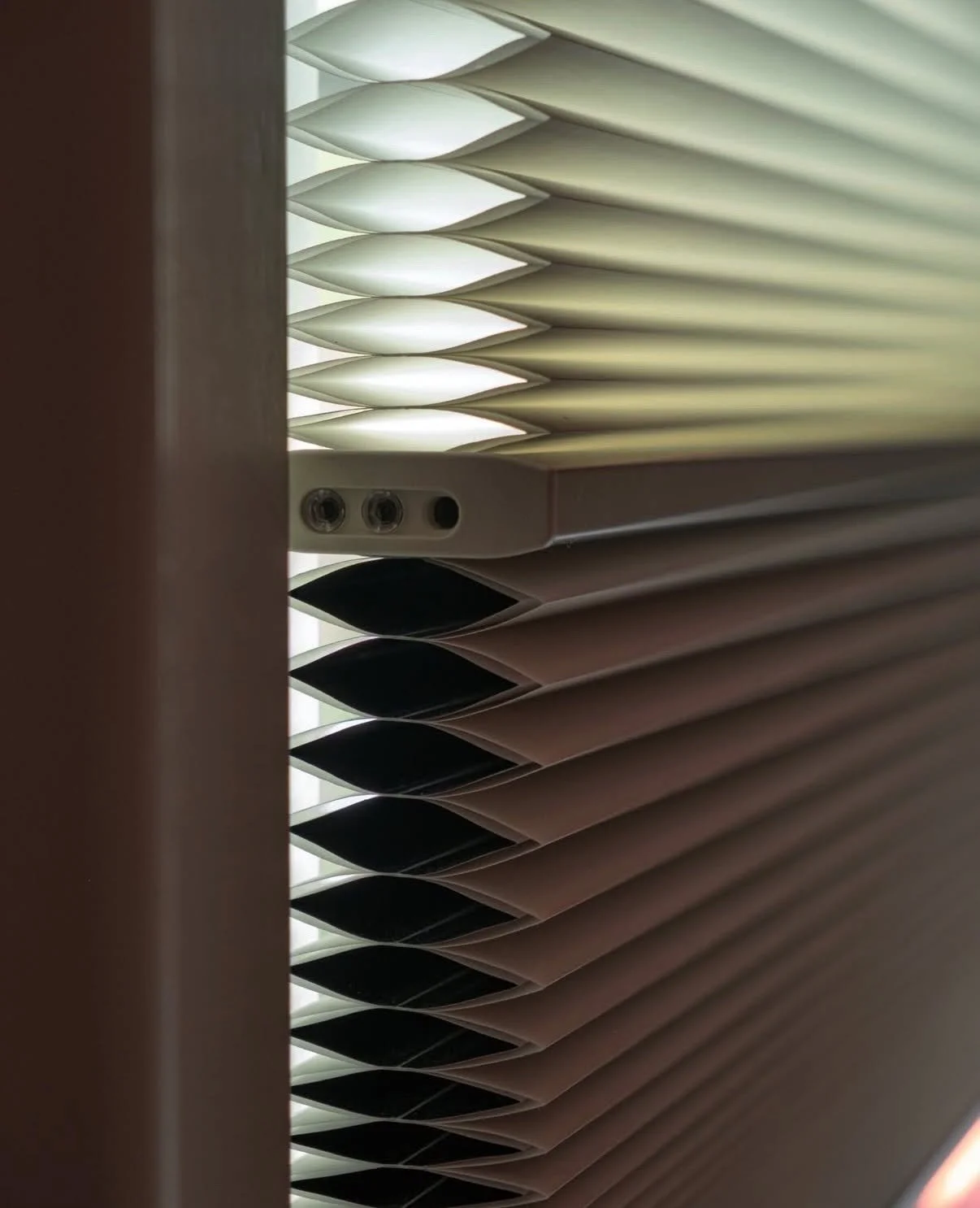 What makes honeycomb shades our most popular shade?
😎 They are a powerful insulator during the heat of summer and the cold of winter.
😎 Honeycomb shades provide a perfect fit for specialty windows - arches, angle tops, and more.
😎 When you can't d