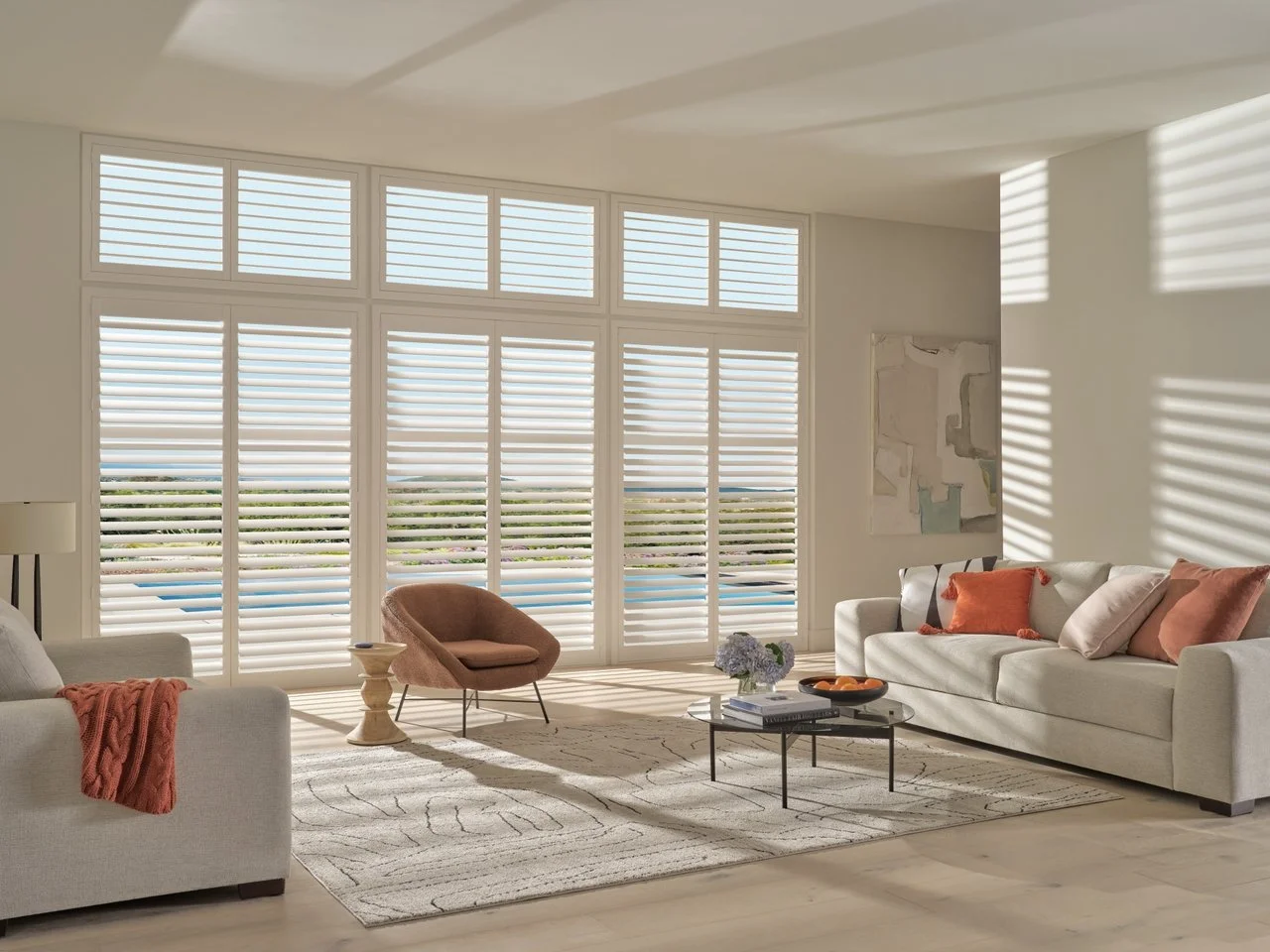 Classic style. Effortless light control. Palm Beach&trade; Shutters make every room feel complete. Call us at (805) 237-1400 to design your perfect look.