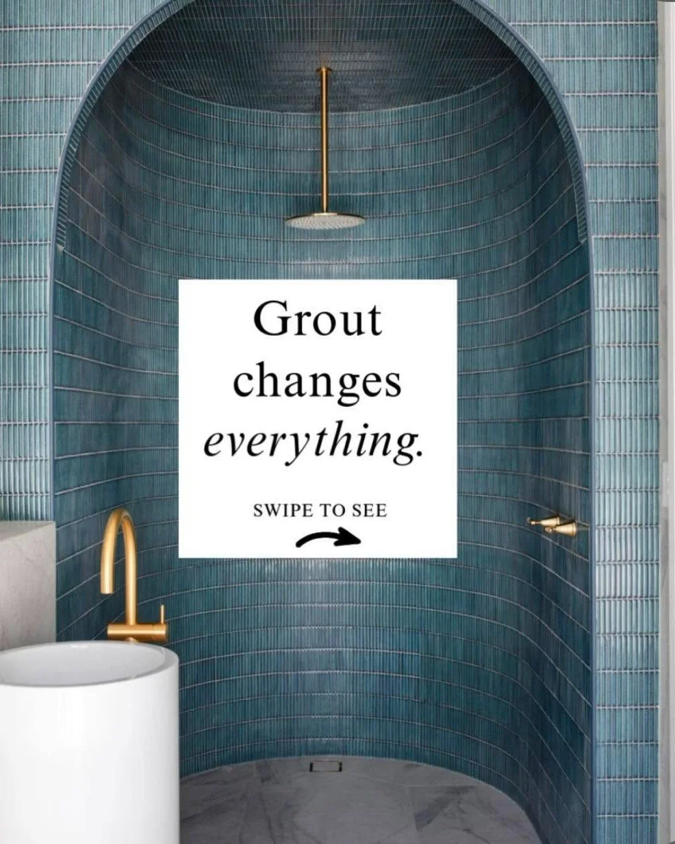 Grout changes everything.
Which will you choose?
.
#TileDesignInspiration  #Groutchangeseverything #ShowerTile #showerdesign #Knightscarpetsandinteriors #walltile