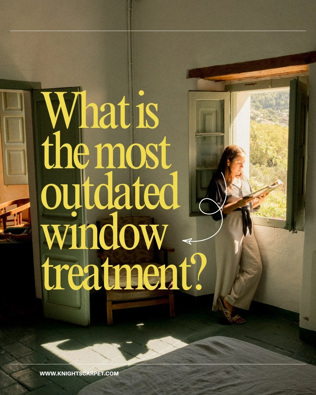 Inquiring minds want to know . . . 
What is the most outdated window treatment?
.
#TBT #windowtreatments #knightscarpetsandinteriors