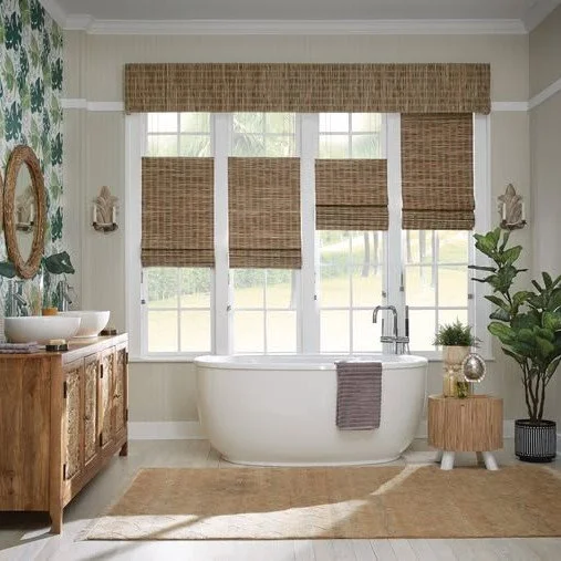 Did you know that with woven wood shades, you have the option to lower the shades down from the top as well as raise them up from the bottom?
For privacy where and when you need it, ask us about top-down/bottom-up operation.
Please remember when you 