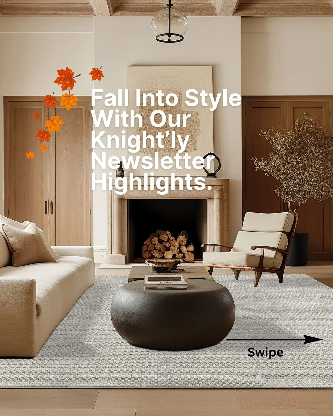 Happy Fall, Y'all. 🍂
Browse through highlights from our Knight'ly News and don't forget to subscribe by visiting our link in bio. 
.
#Fallintostyle #HunterDouglas #Stanton #Karastan #Knightscarpetsandinteriors