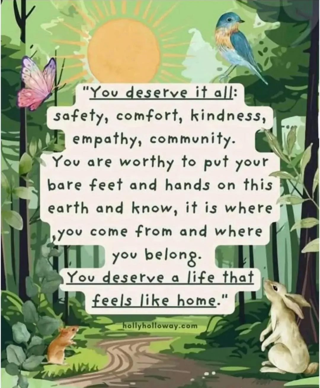 Sunday's message: You deserve a life that feels like home.
Enjoy! ❤