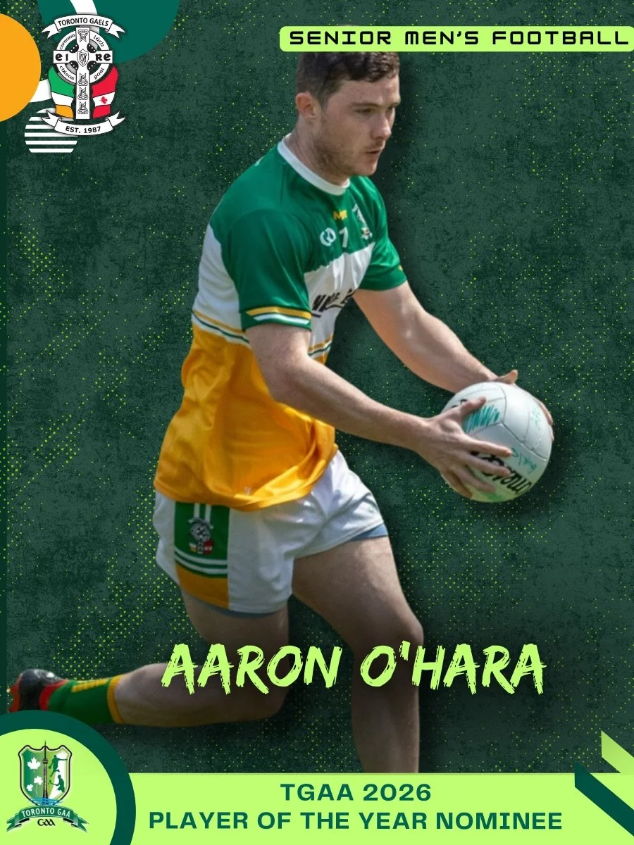 Huge congratulations to our senior men&rsquo;s @torontogaa player of the year nominees! Winners will be announced this Friday! 🎉