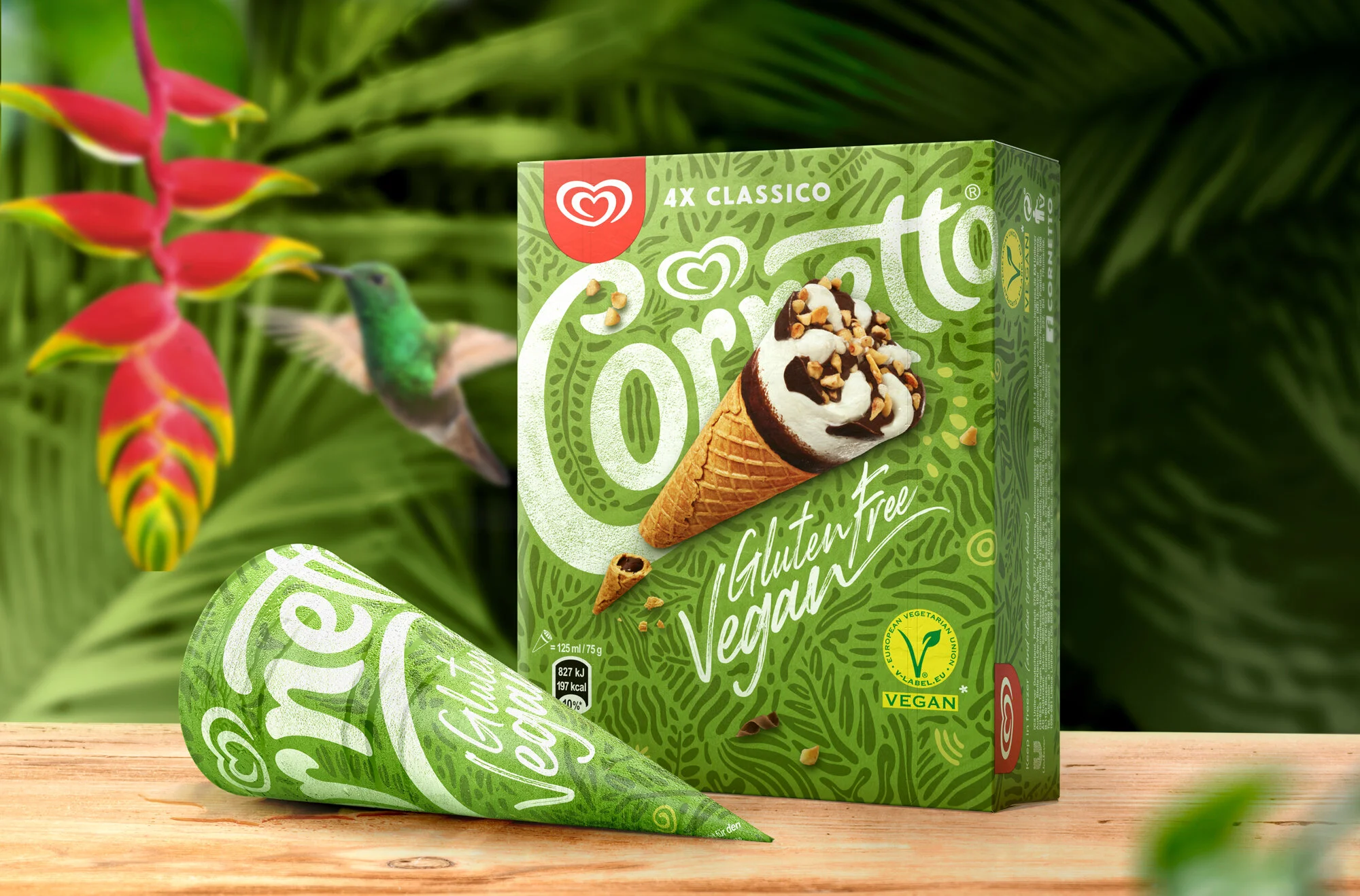 Cornetto Vegan new identity and packaging