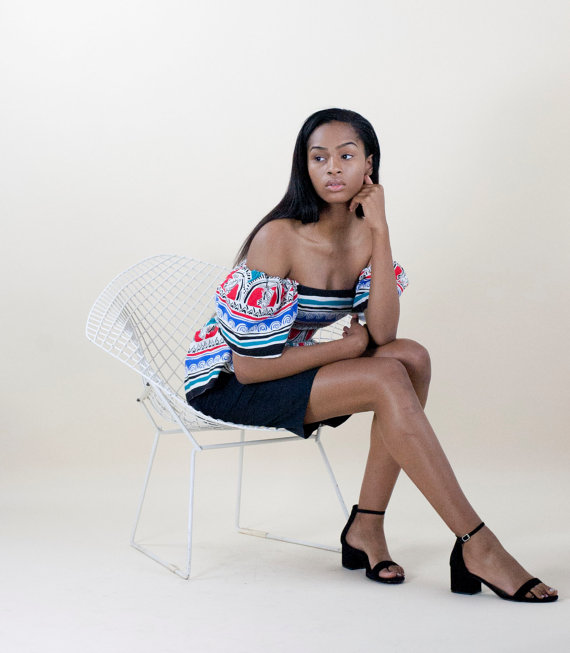 Victor Costa Off The Shoulder Peplum Dress Italian Summer 1980s Vintage // Size Small