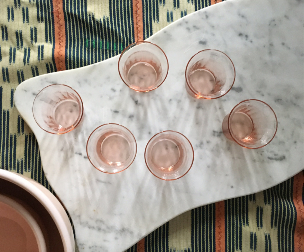 Set of Blush Pink Bar Glasses - Mamakea