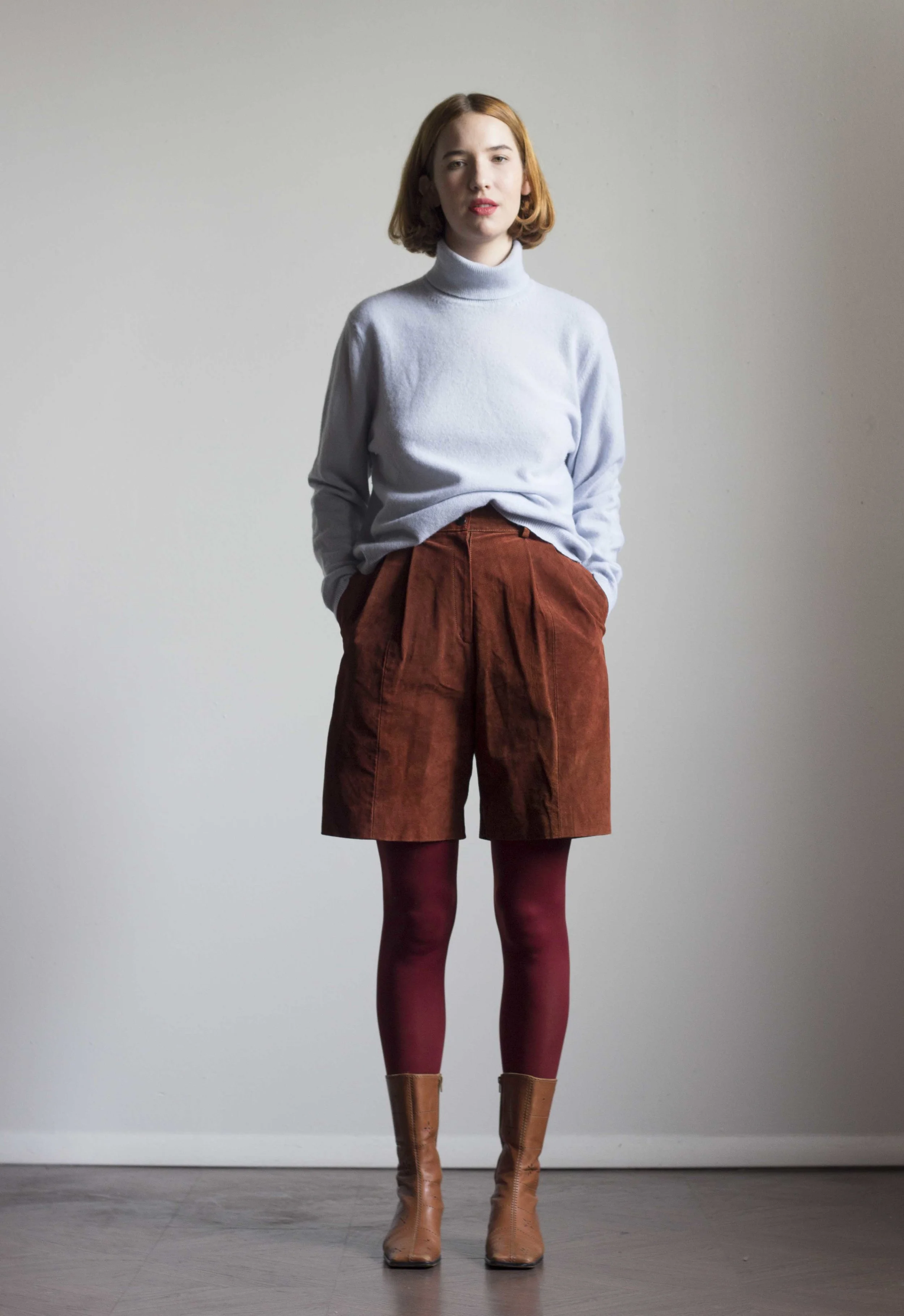 1980s Russet Suede Culottes