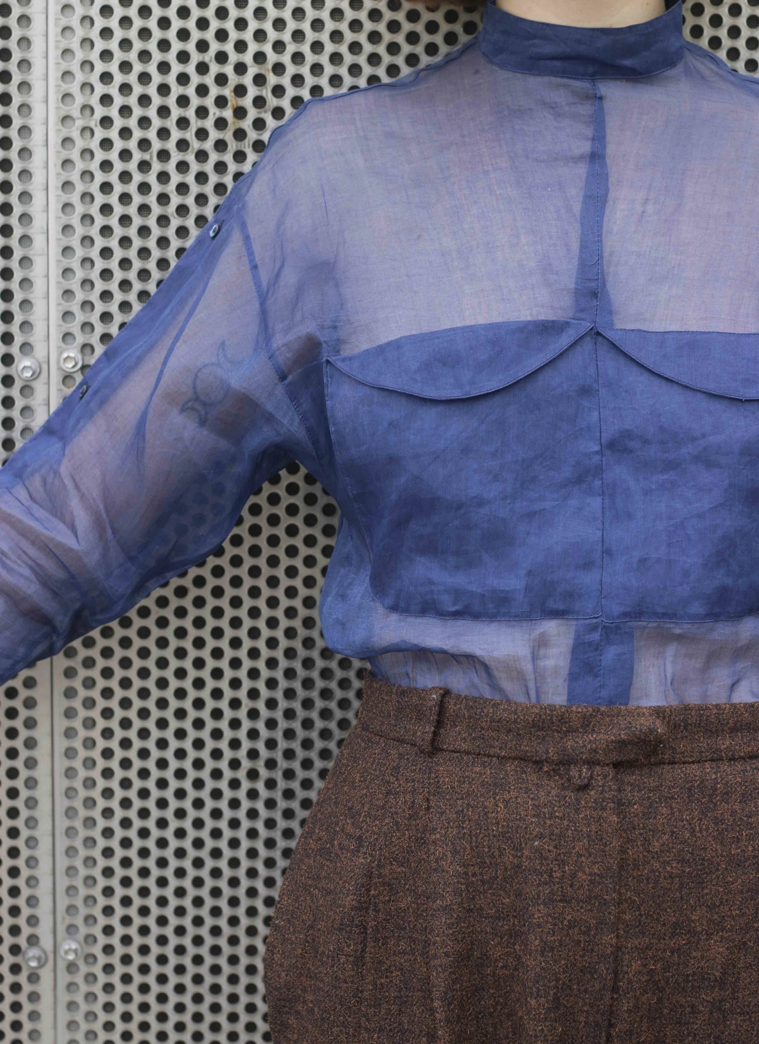 1990s Organza Prada "Bustier" Top