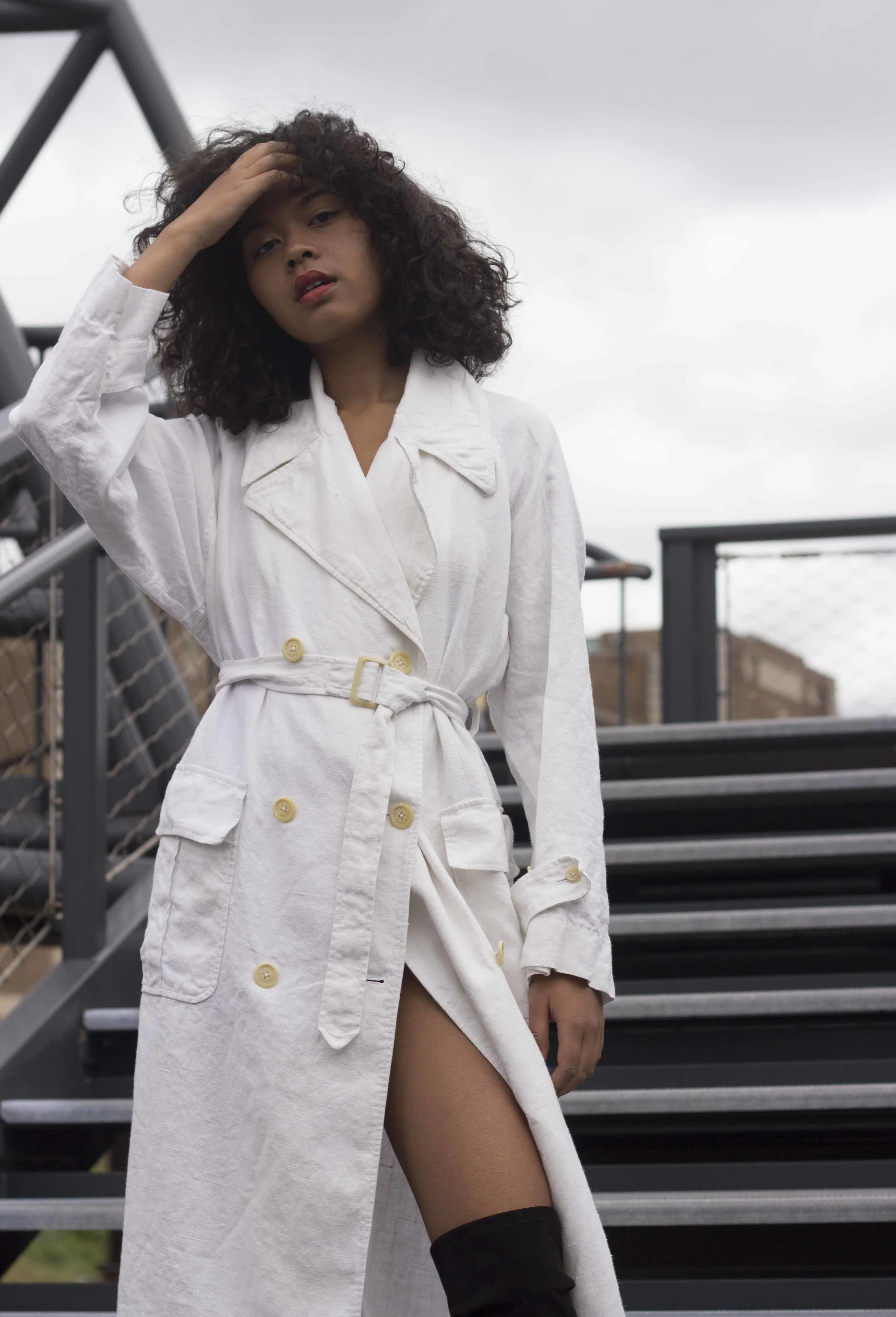 1980s Ralph Lauren Linen Trench