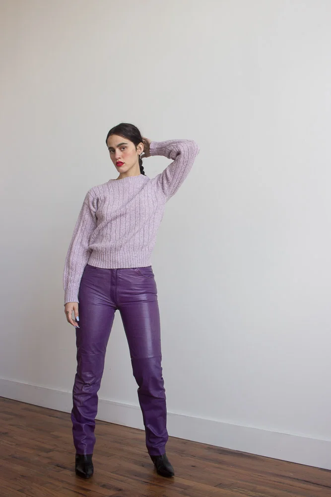 1980s Purple Rain Leather Pants