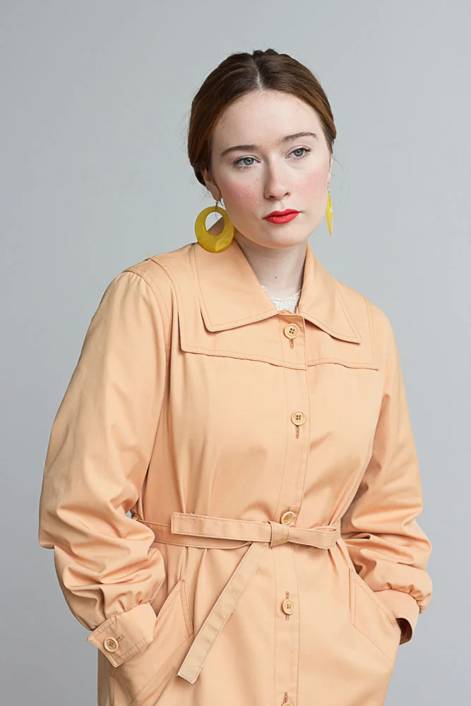 1970s Peachy Trench Coat