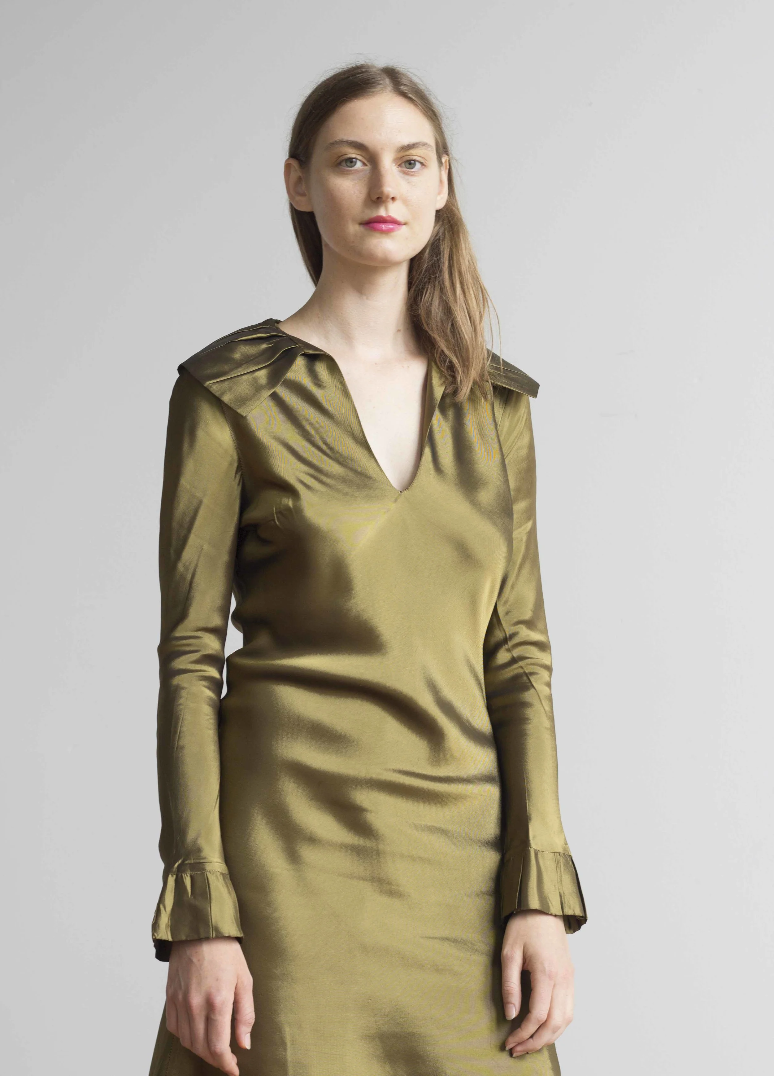 1970s French Pierrot Collar Mini Dress