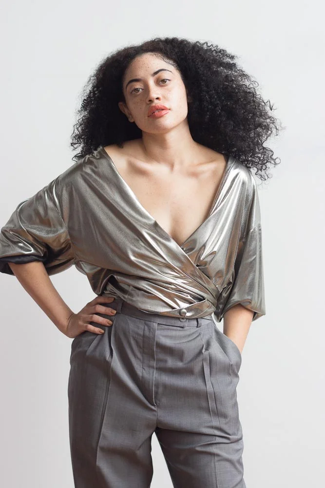 1980s Silver Oversize Cardigan Jacket