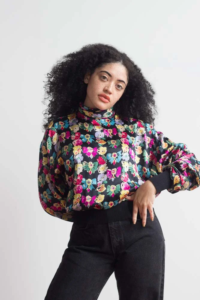 1980s Ungaro Silk Charmeuse Top