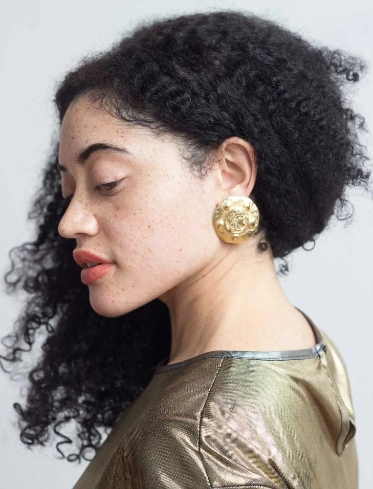 1980s Gold Medallion Clips