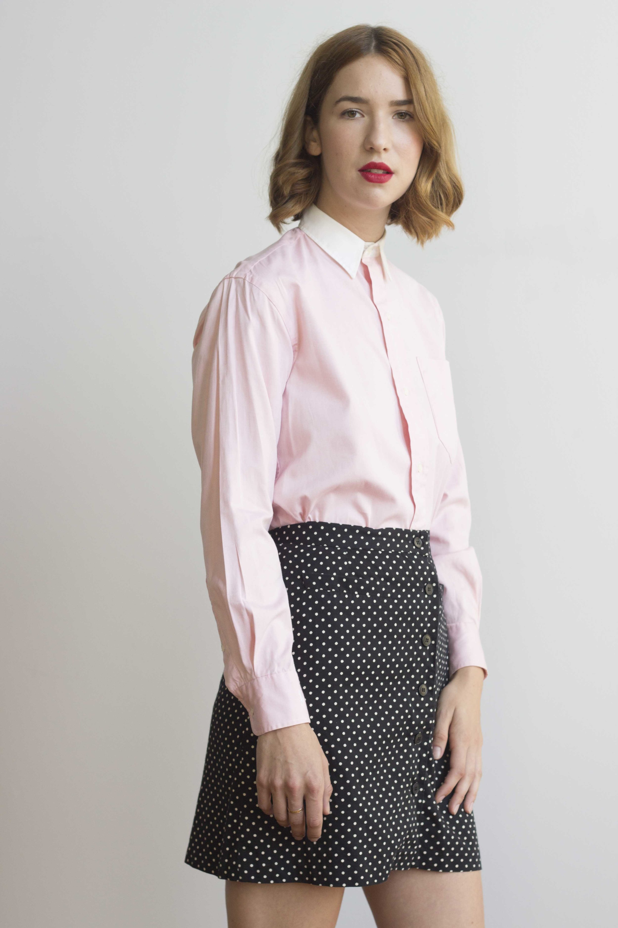 1990s Agnes B Polka Dot Mini Skirt