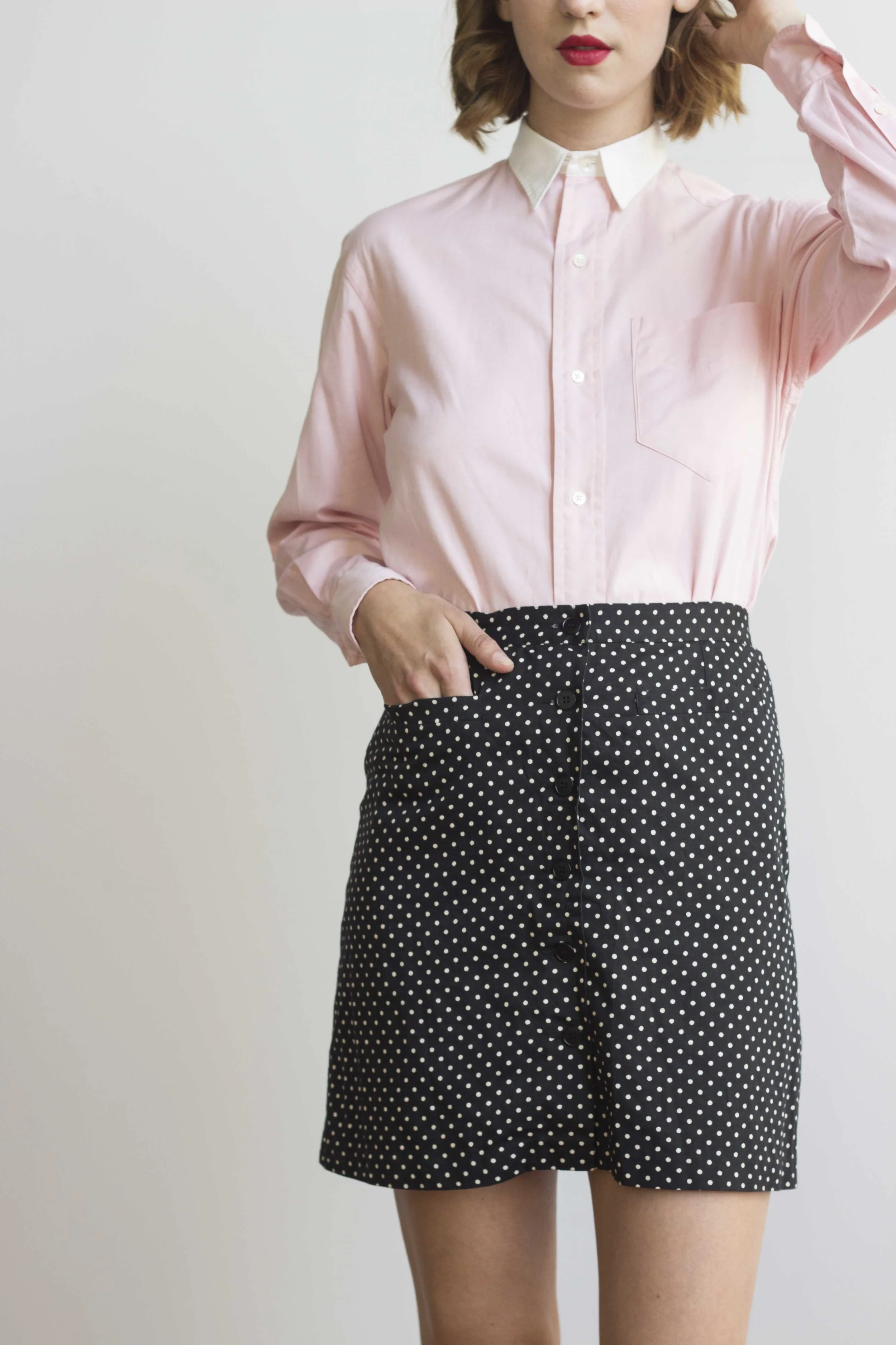 1980s Ralph Lauren Pink Banker's Shirt