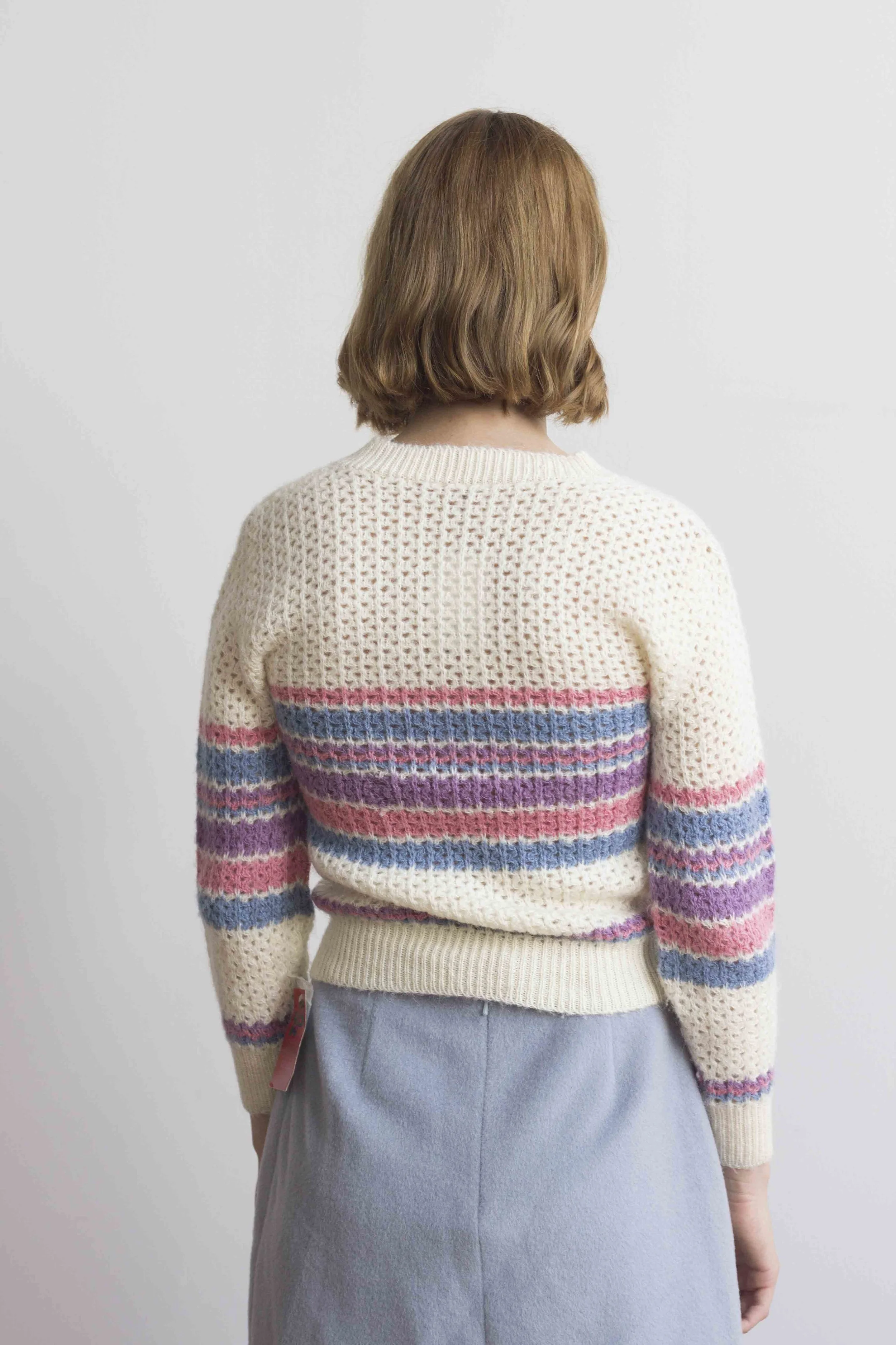 1970s Honeycomb Knit Tennis Sweater