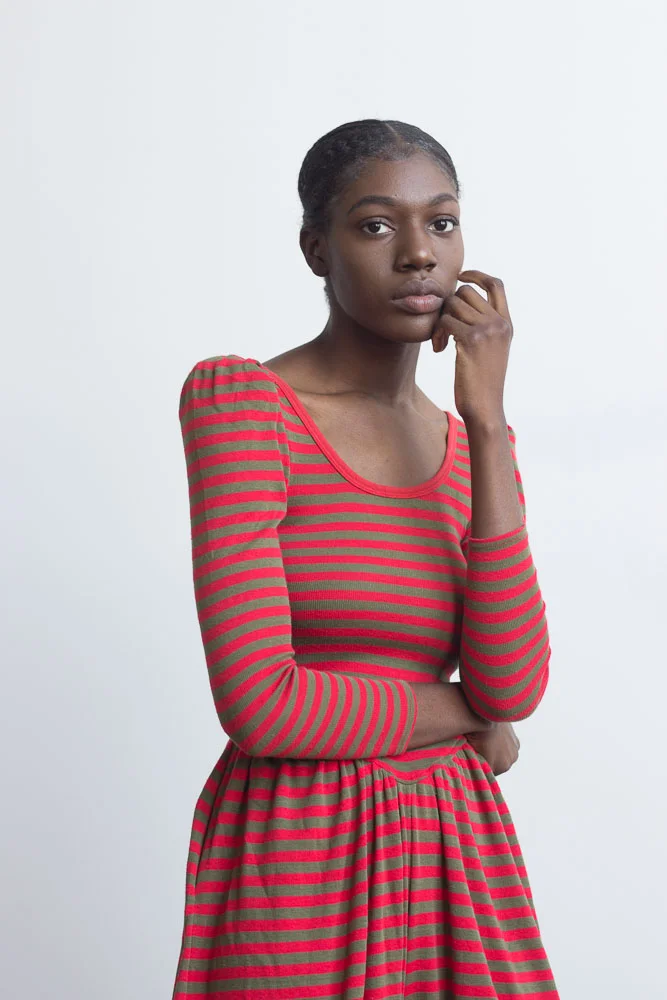 1980s Striped Bloomer Jumpsuit