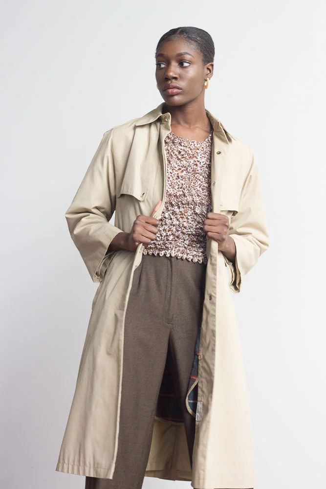 1980s Minimal Snap Front Trench