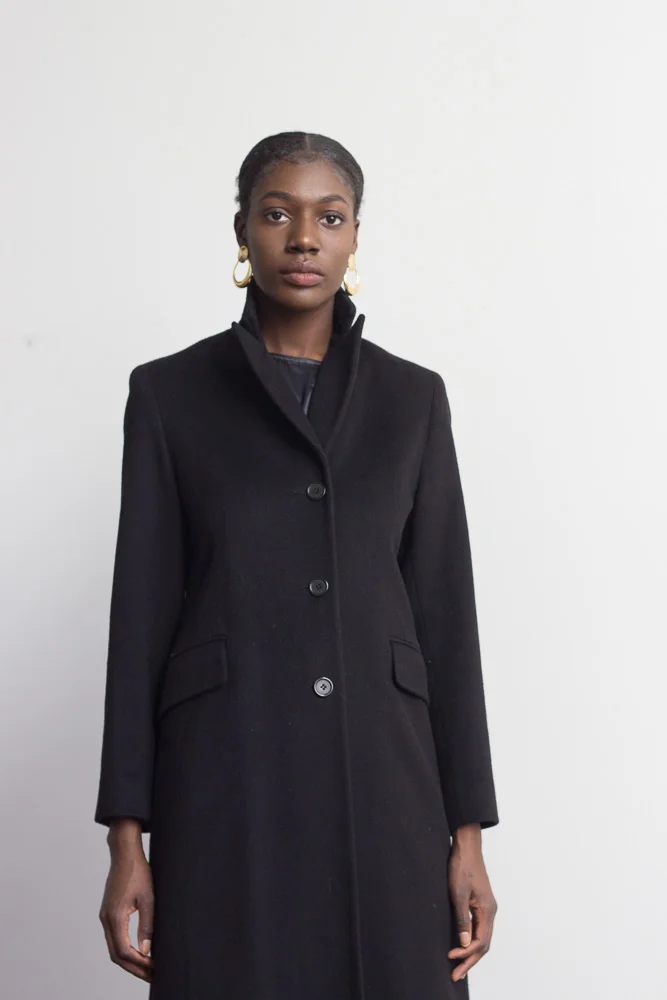 1980s Perry Ellis Merino Wool Duster Coat