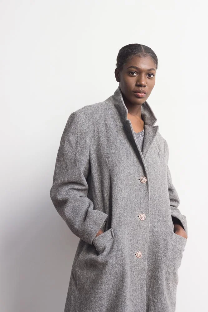 1980s Gray Wool Tomboy Coat