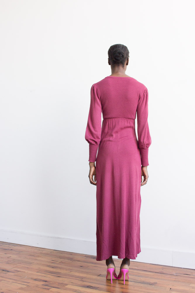 1970s Hubba Hubba Knit Maxi Dress