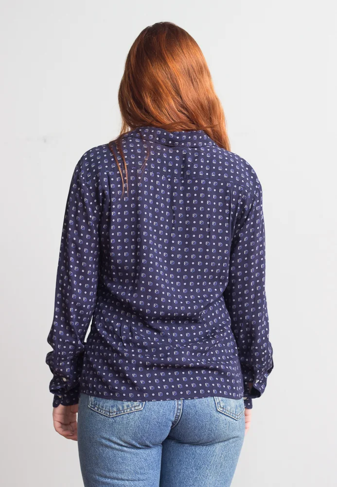 1980s does 1940s Ralph Lauren Rayon Blouse