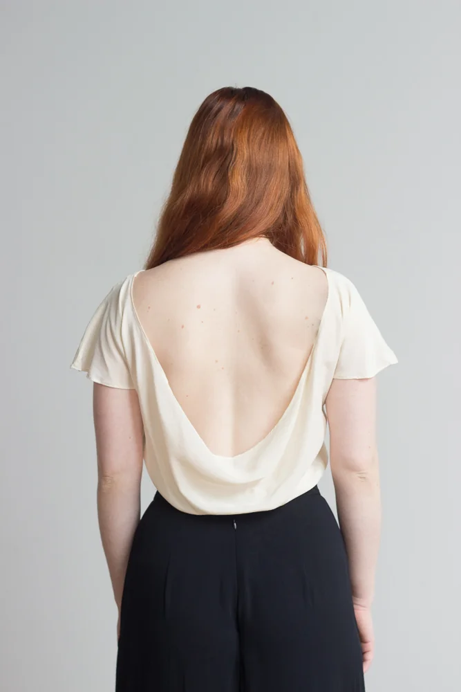 1990s Black Chiffon Paneled Palazzos