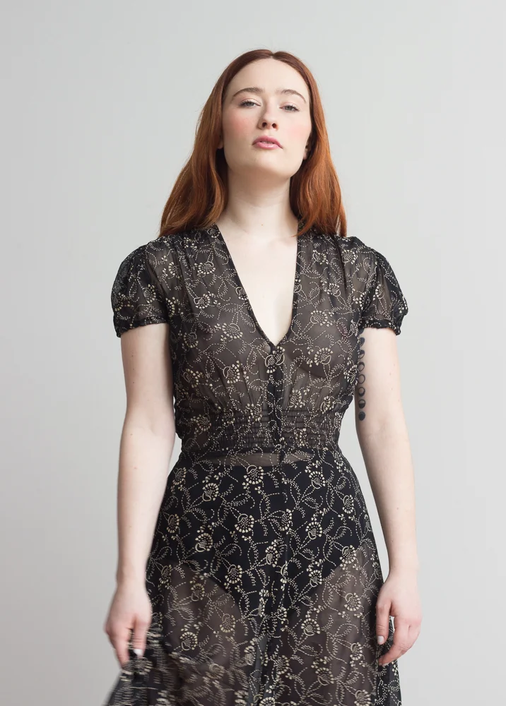 1990s Anna Sui Chiffon Dress Wayward Collection 1990s Anna Sui Chiffon Dress Wayward Collection