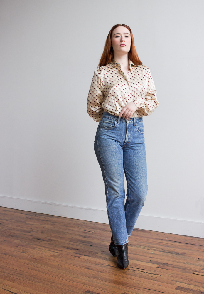 1980s Italian Silk Charmeuse Blouse