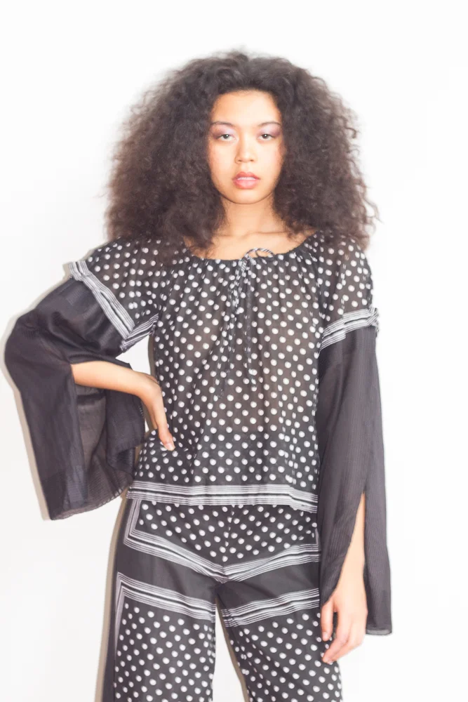 1970s Polka Dot Peasant Set