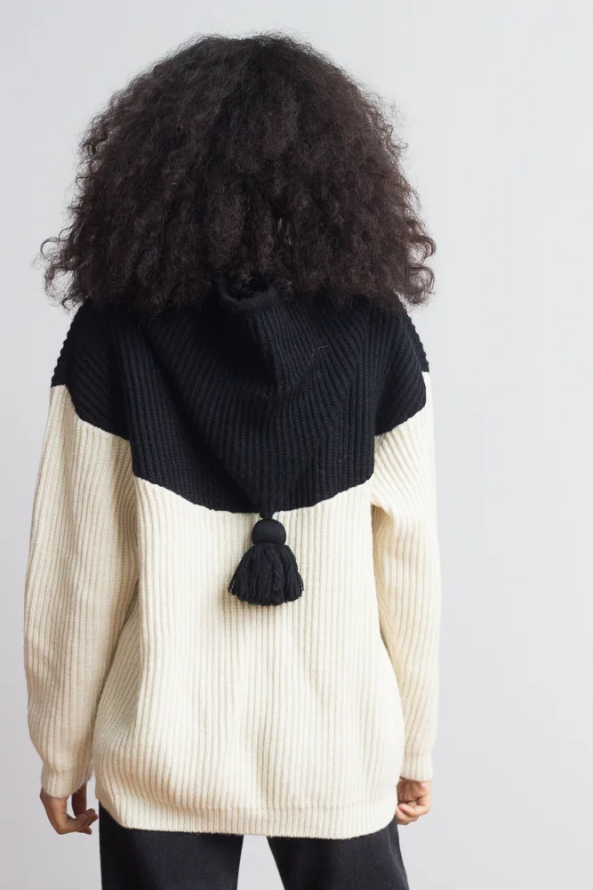 1980s Two-Tone Hooded Pullover