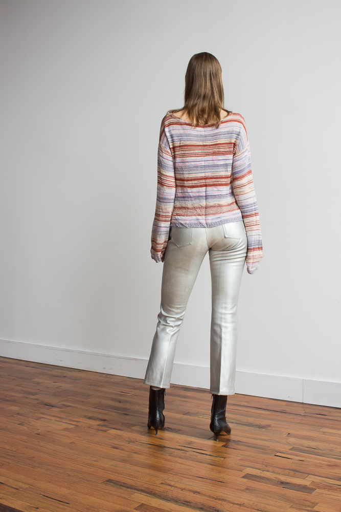 1990s Silk Blend Space-Dye Striped Knit