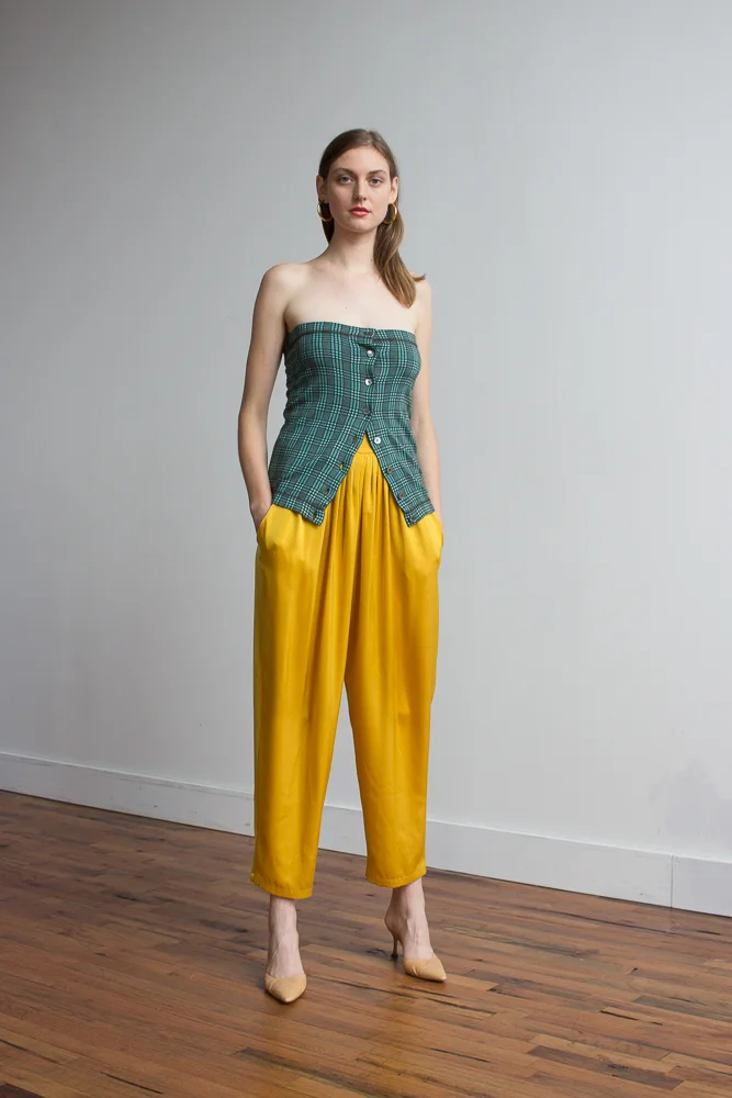 1980s Yellow Satin Harem Pants — Wayward Collection