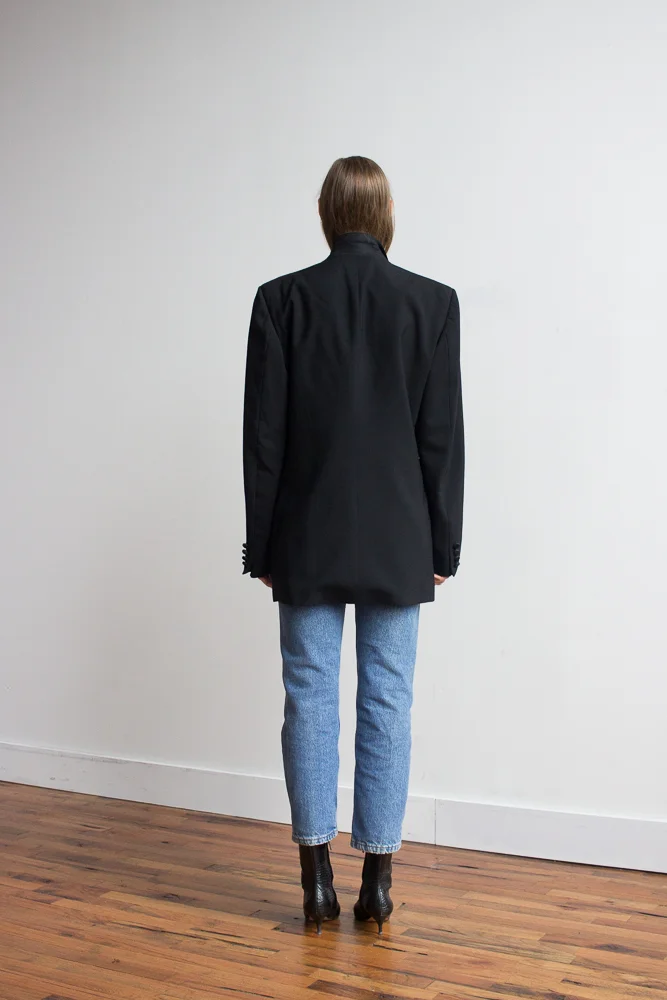 1980s Oversize Lanvin Tuxedo Jacket