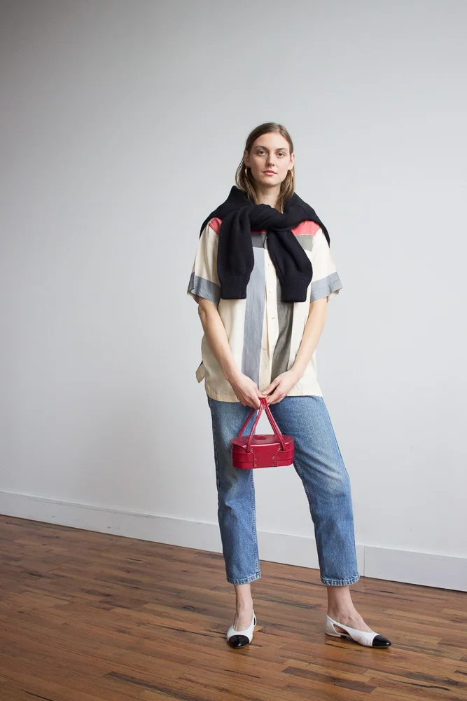 1950s Red Oval Mini Bag