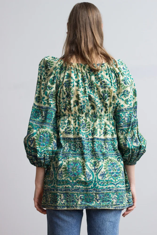 1970s Empire Indian Block Print Mini