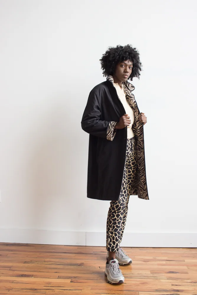 1990s Reversible Zebra Plush Jacket