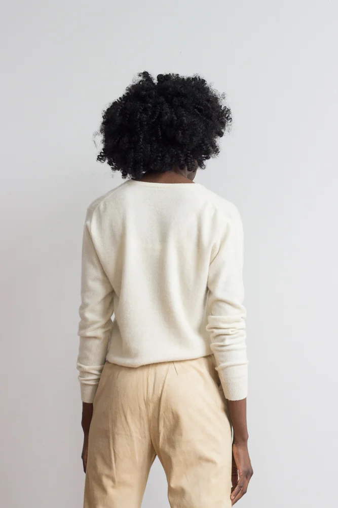 1980s Ivory Cashmere Cardigan