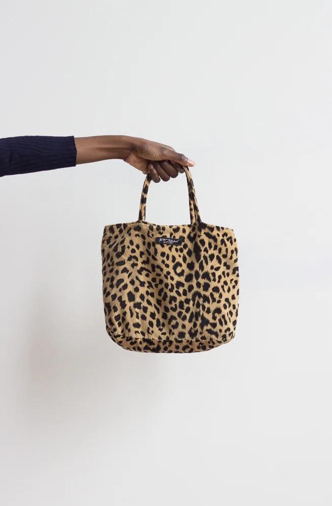 1990s Betsey Johnson Plush Leopard Mini Tote
