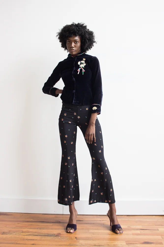 1990s Betsey Johnson Rayon Crepe Bells